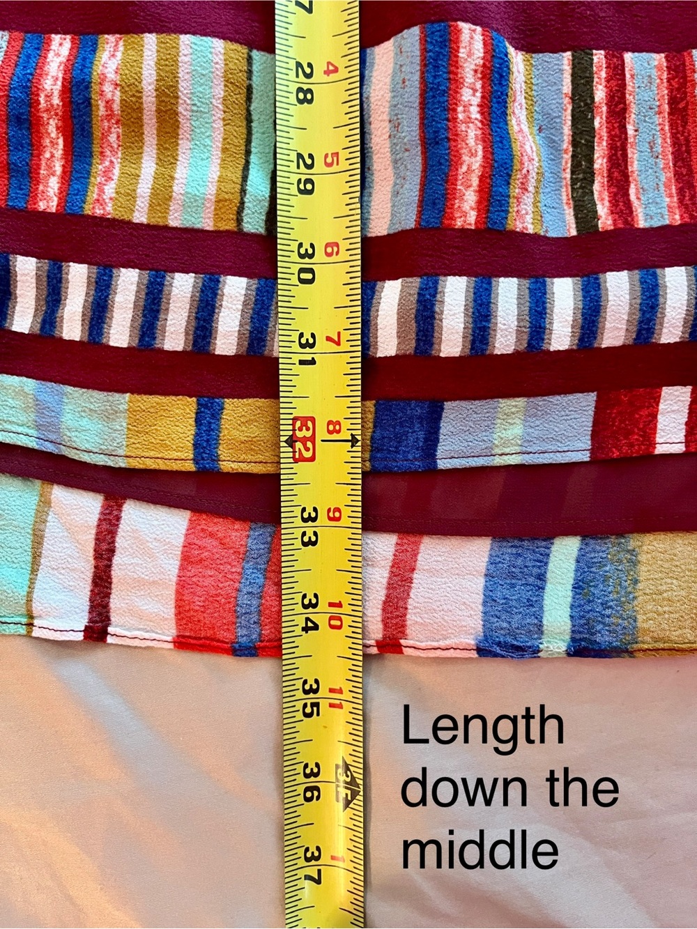Anthropologie Maeve Au Revoir Library Striped Shift Dress with Burgundy Bands - Picture 10 of 10